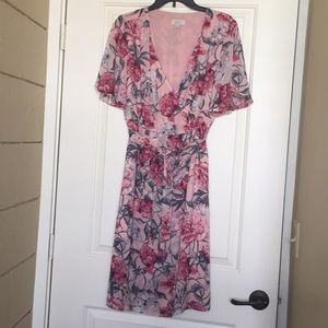 LOFT Floral Wrap Dress